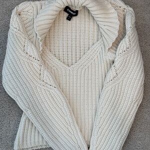 Express Women's Ivory Sweater